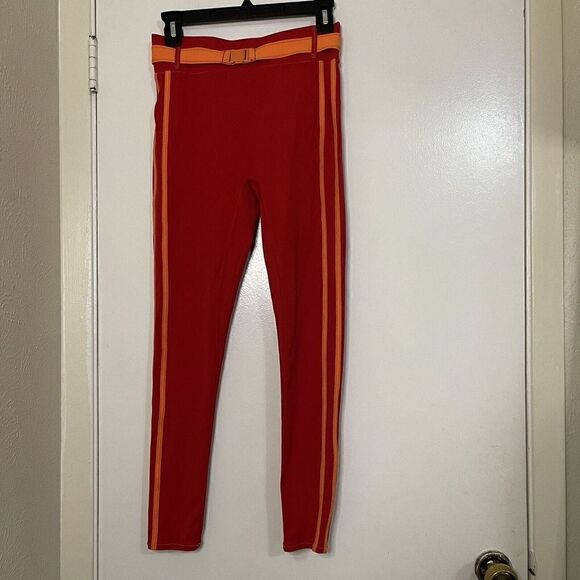 NEW! BANDIER & SOLID & STRIPED trek belt bag high waist legging bright red coral - Picture 5 of 6